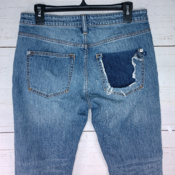 Pilcro The Heritage Boyfriend Straight Leg Denim Blue Jeans - Picture 6 of 14